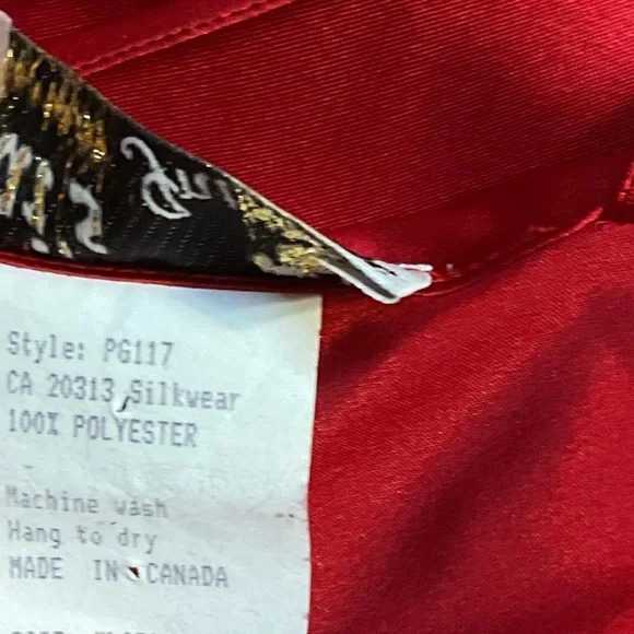 Vintage cross back Elegant Red Satin Slip Dress lingerie sleepwear maxi - Picture 4 of 9